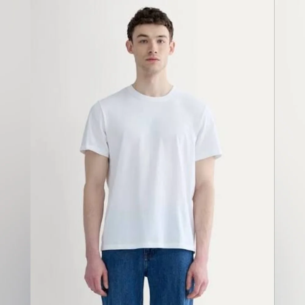 Everlane T Shirt Mens XL White Short Sleeve Crew Organic Cotton Premium - Picture 1 of 10